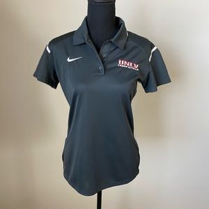 Nike Dri-Fit Womens Pullover Quarter Button Down UNLV Track & Field Top Small